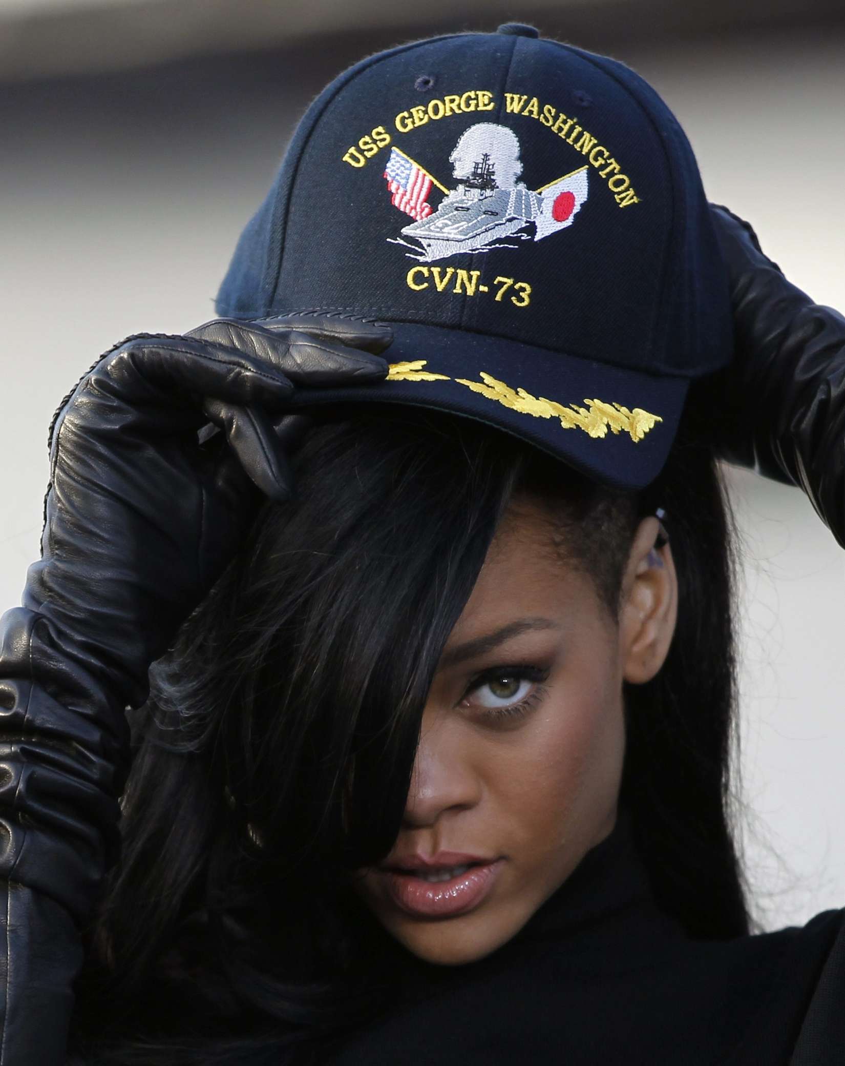 Rihanna and Brooklyn Decker at Press Conference for Battleship - Japan